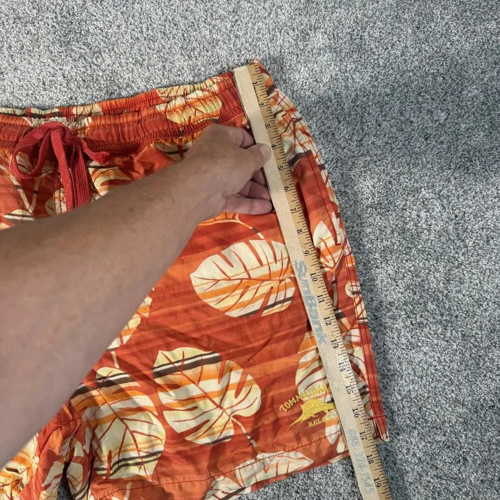 Tommy Bahama Swim Trunks XL Tropical Monstera Leaf Beach Preppy Resortcore